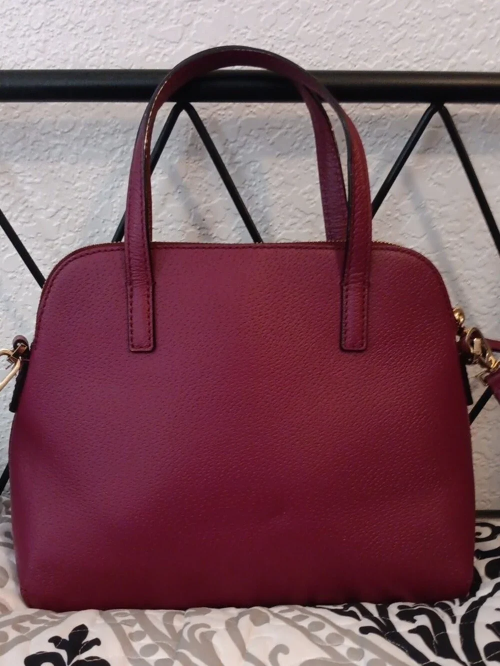kate spade Preloved burgundy bow satchel